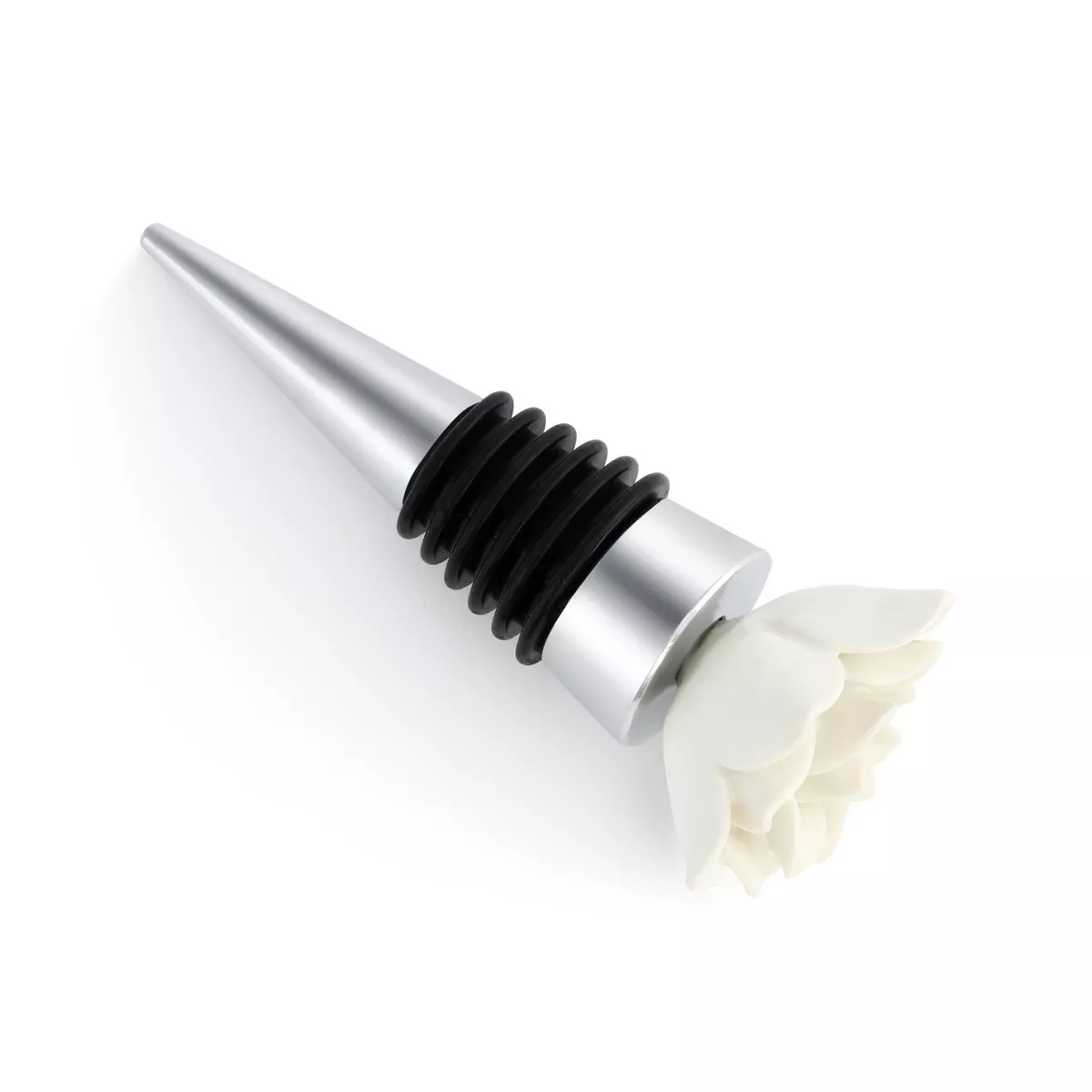DEMDACO Cream Succulent Bottle Stopper White