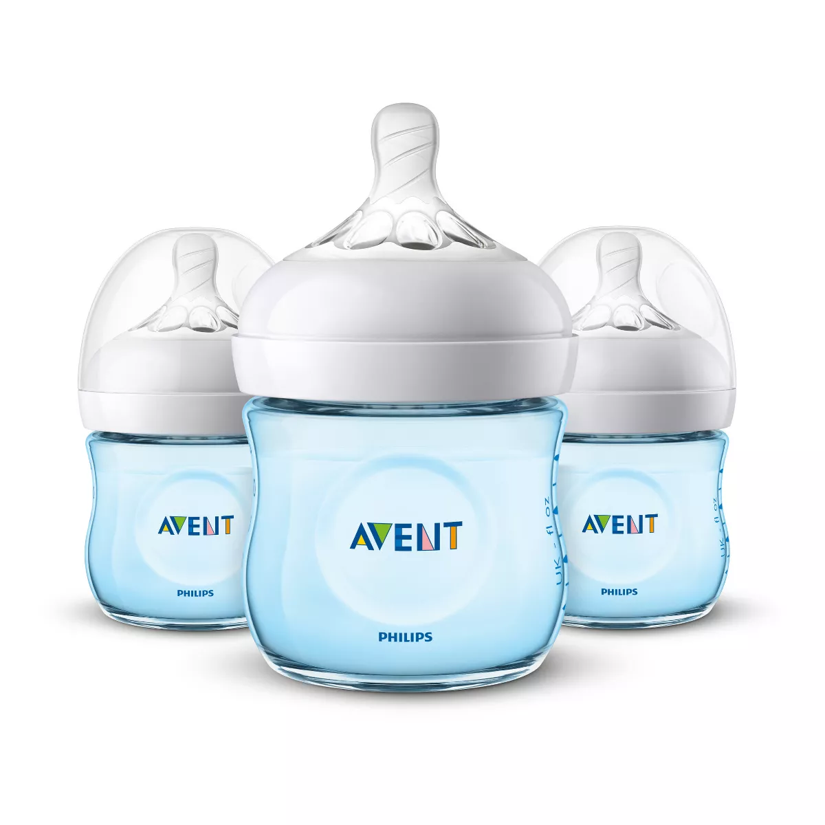 Philips Avent Natural Baby Bottle - Blue - 4oz - 3pk