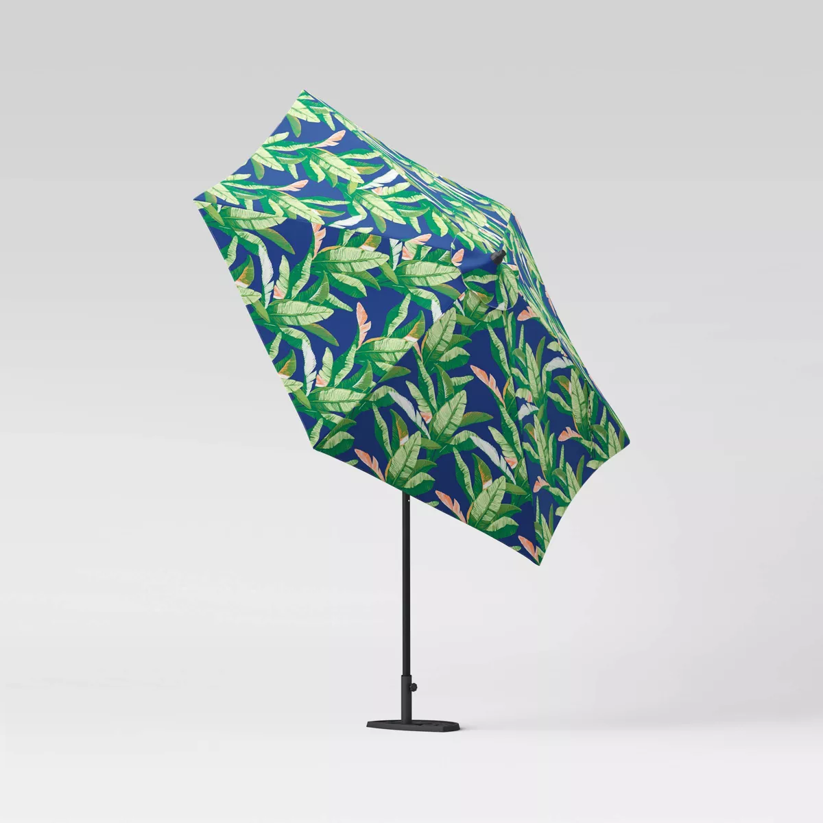 9' Patio Umbrella DuraSeason Fabric™ Banana Leaf - Black Pole - Threshold™
