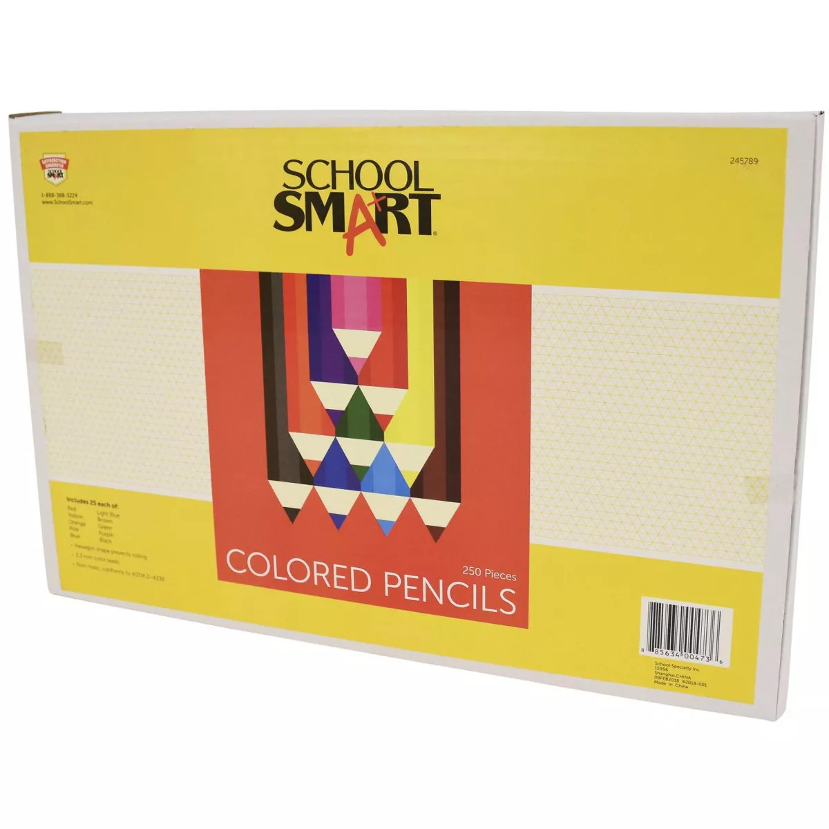 School Smart Colored Pencils, Assorted, set of 250