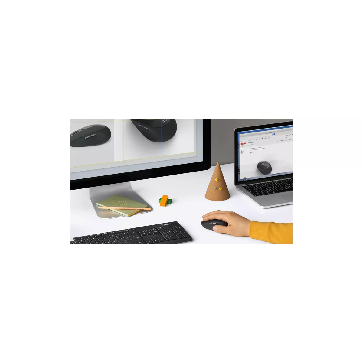 Logitech M590 Multi-Device Silent - Optical - Bluetooth/Radio Frequency - Graphite Tonal - 1000 dpi - Scroll Wheel - 7 Button(s)