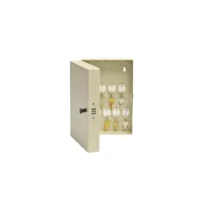 SteelMaster Hook-Style Key Cabinet 28-Key Steel Putty 7-3/4
