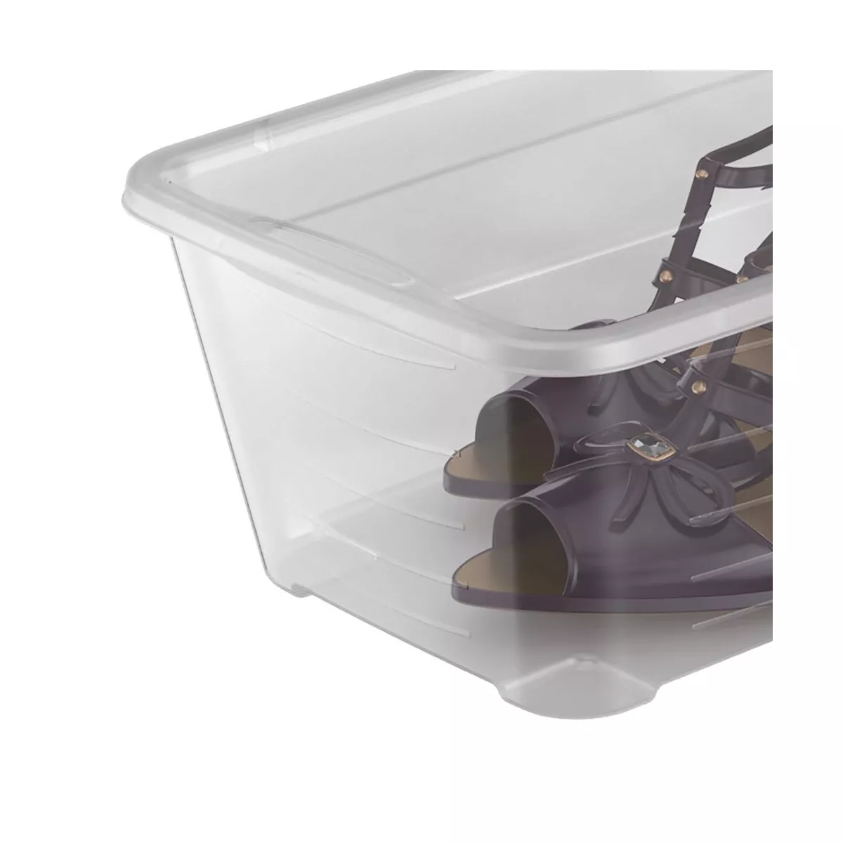 Life Story 5.7-Liter Clear Shoe & Closet Storage Box Container (16 Pack)