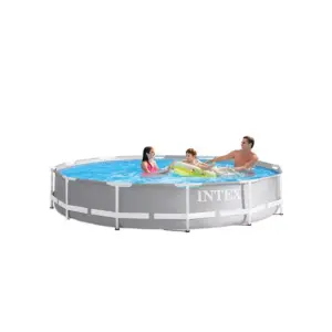 Intex 26711EH 12ft x 30in Prism Metal Frame Above Ground Swimming Pool with Filter Pump & 3 Inch Chlorine Tabs, 50 lbs (No Filter Pump Included)