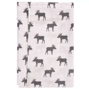 Hudson Baby Infant Boy Cotton Flannel Burp Cloths 4pk, Moose, One Size