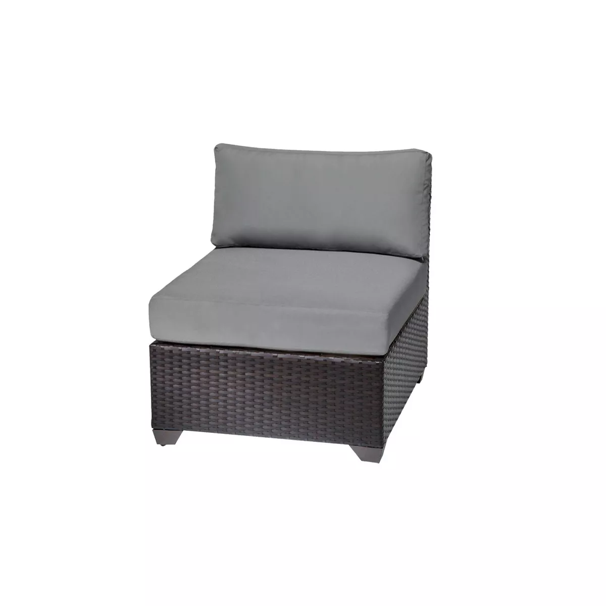 Barbados 14pc Patio Sectional Seating Set with Cushions - Gray - TK Classics