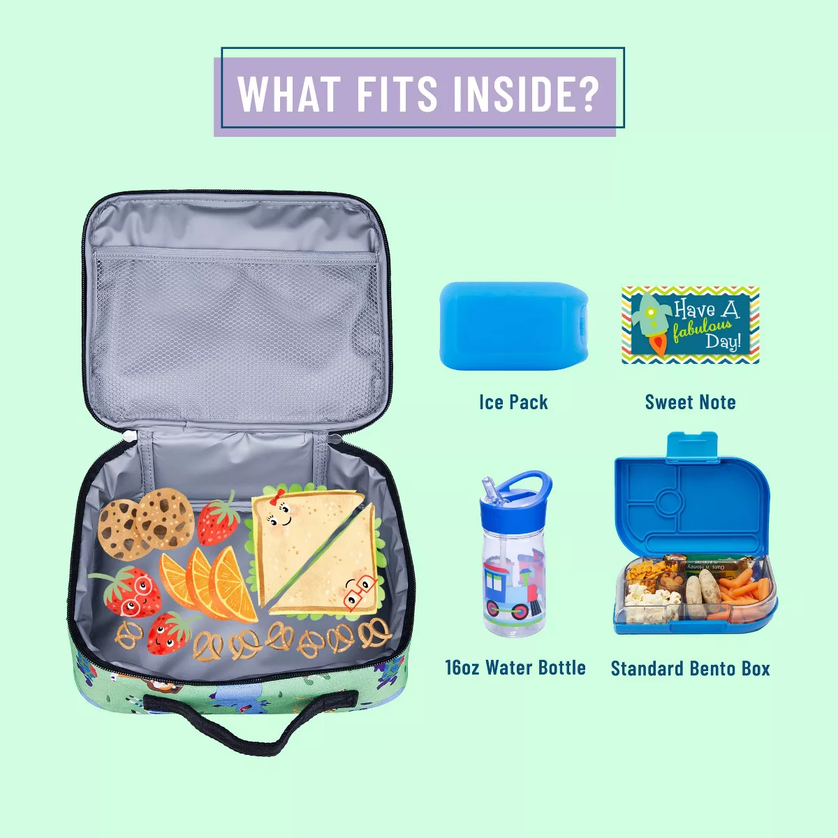 Wildkin Olive Kids' Wild Animals Lunch Box
