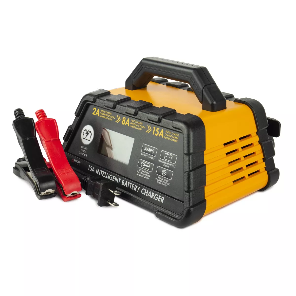 Wagan 15.0A Intelligent Battery Charger Black