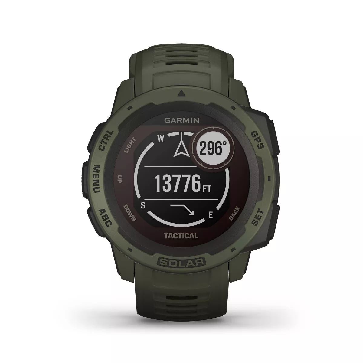 Garmin Instinct Solar Tactical Moss Rugged GPS Smartwatch with Solar Charging