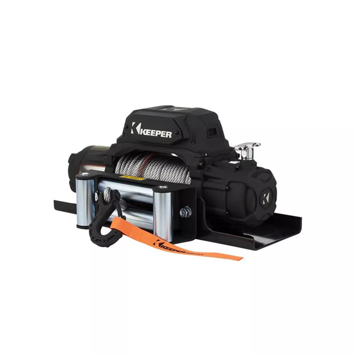 Keeper KX95122H Extreme Series 12 Volt 9500 Pound Capacity Electric Winch for Mid/Full Size Vehicles with 100 Foot Galvanized Wire Rope Cable, Black