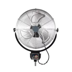 Optimus F-4205 20 Inch 3 Speed Standing 360 Degree Tilt 75 Degree Oscillating Industrial Home Floor Fan with Chrome Wire Grill