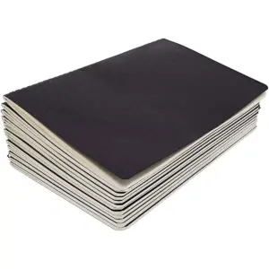 Paper Junkie 12-Pack Journal Bulk, Black Kraft Paper Cover Lined Notebook, A5 Sized, 5.5