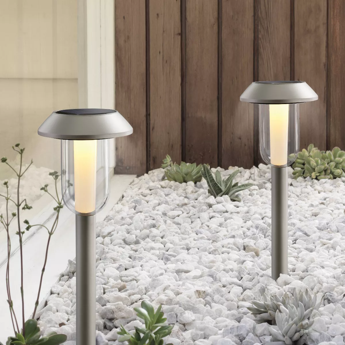6pk Stainless Steel Pathway Light Silver - Project 62™