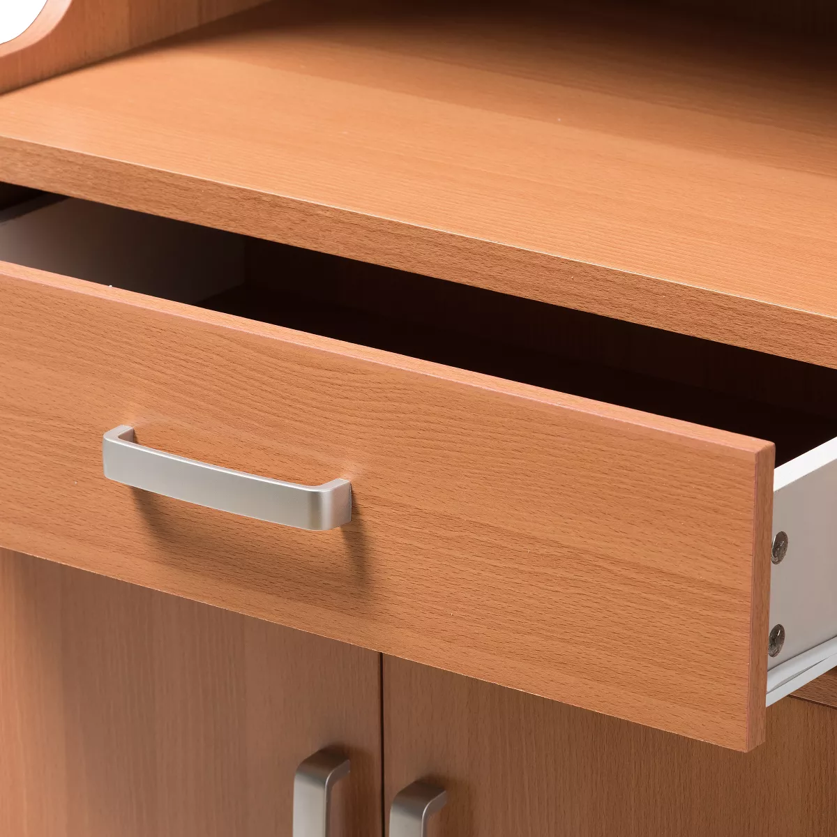 Lowell Modern and Contemporary Wood Finish Kitchen Cabinet Brown - Baxton Studio