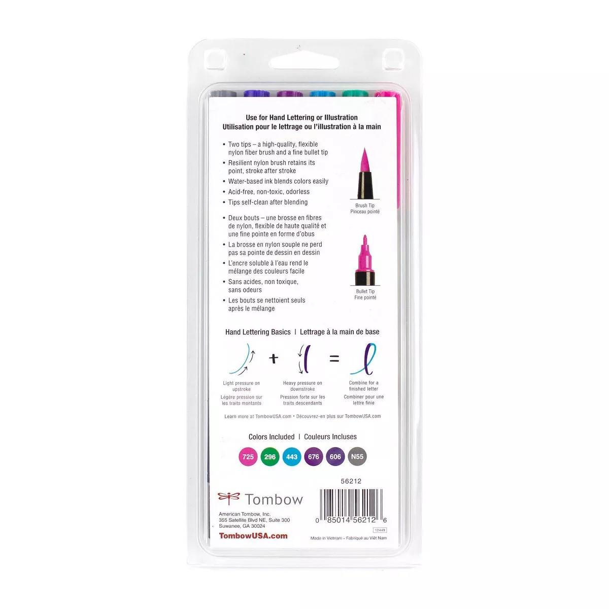 6ct Dual Brush Pen Art Markers Galaxy Palette - Tombow