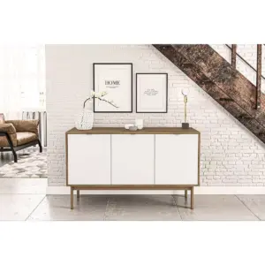 Sienna Sideboard Walnut and White - Chique