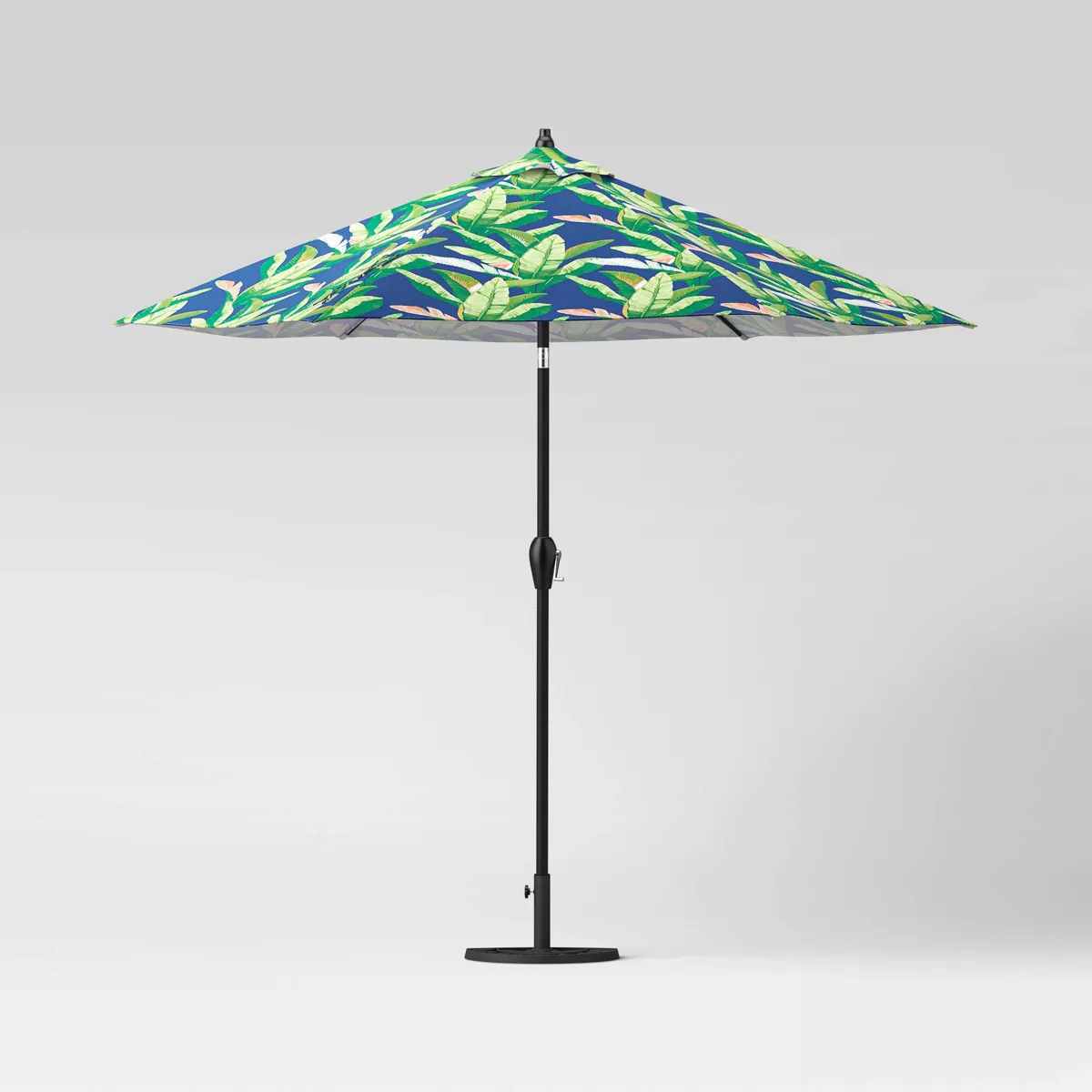 9' Patio Umbrella DuraSeason Fabric™ Banana Leaf - Black Pole - Threshold™