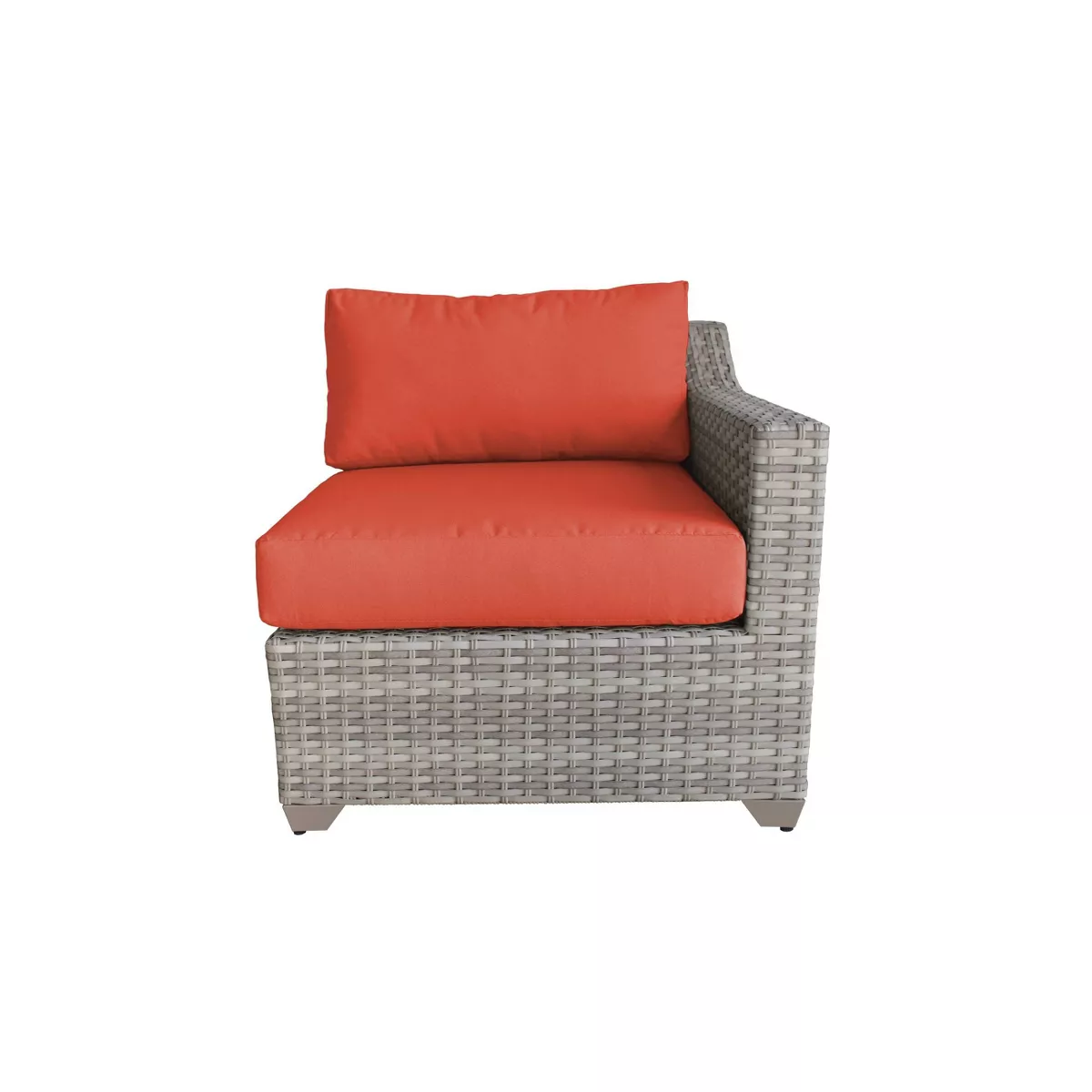Fairmont 6pc Patio Sectional Seating Set with Cushions - Tangerine - TK Classics