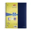 Staples Durable Poly Cover Notebook Wide Ruled Black 8" x 10-1/2" 12 PK 20956CT