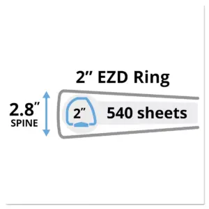 Avery Durable View Binder w/Nonlocking EZD Rings 11 x 8 1/2 2