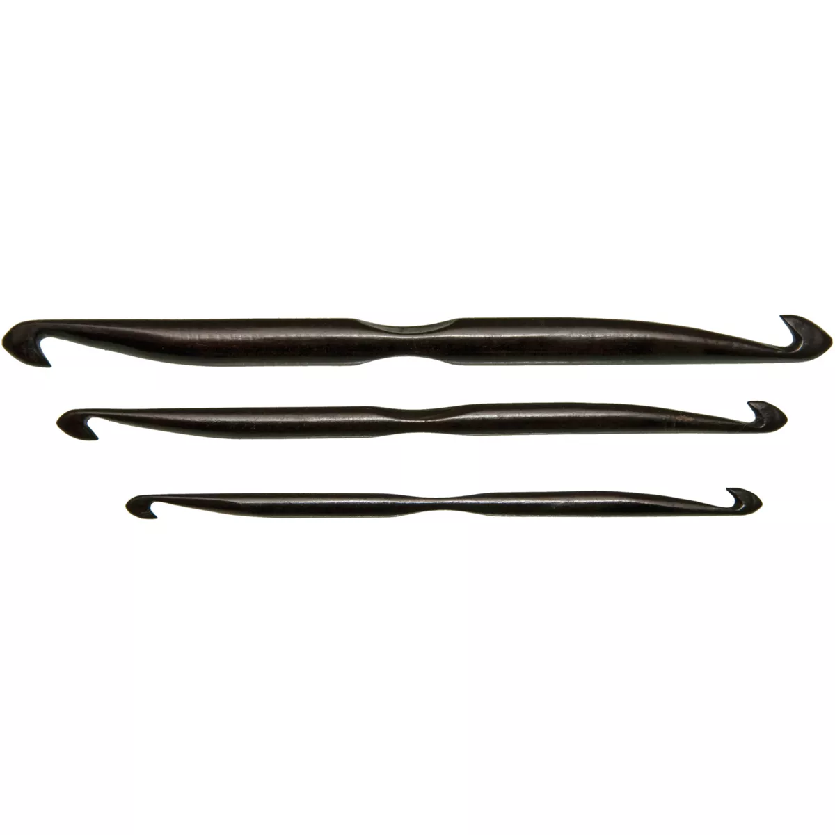 Lacis Double-Ended Ebony Crochet Hooks 3/Pkg-D4/3mm - 3