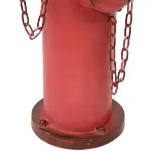 Sunnydaze Metal Fire Hydrant Outdoor Garden Statue Decor with Red Finish - 21