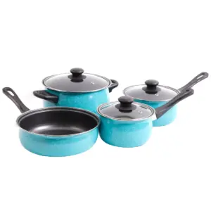 Casselman 7 Piece Cookware Set in Turquoise