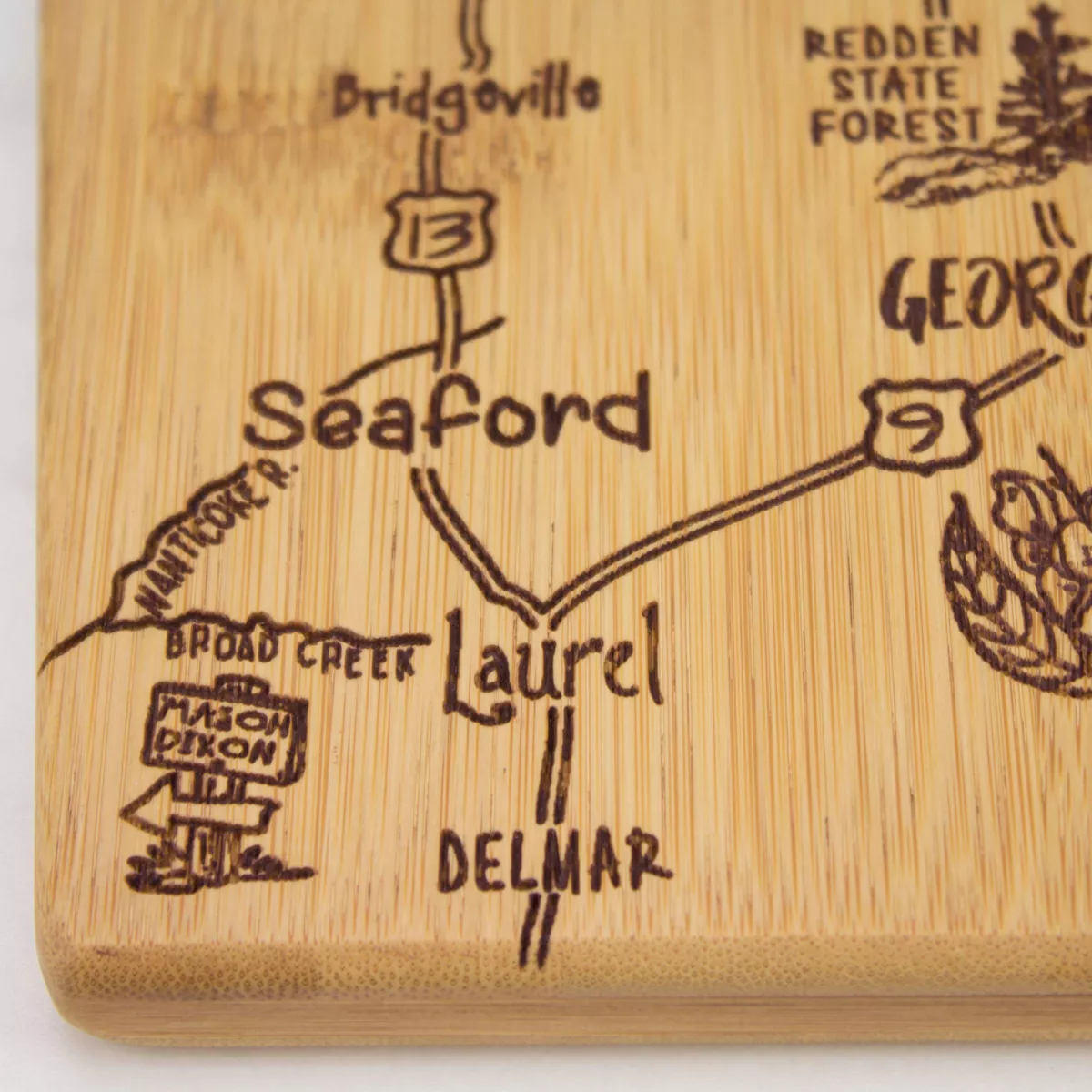 Totally Bamboo Destination Delaware Serving and Cutting Board