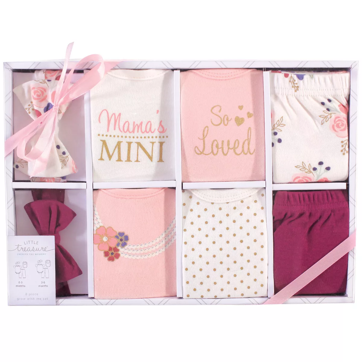 Little Treasure Baby Girl Boxed Gift Set, Mamas Mini, 0-6 Months