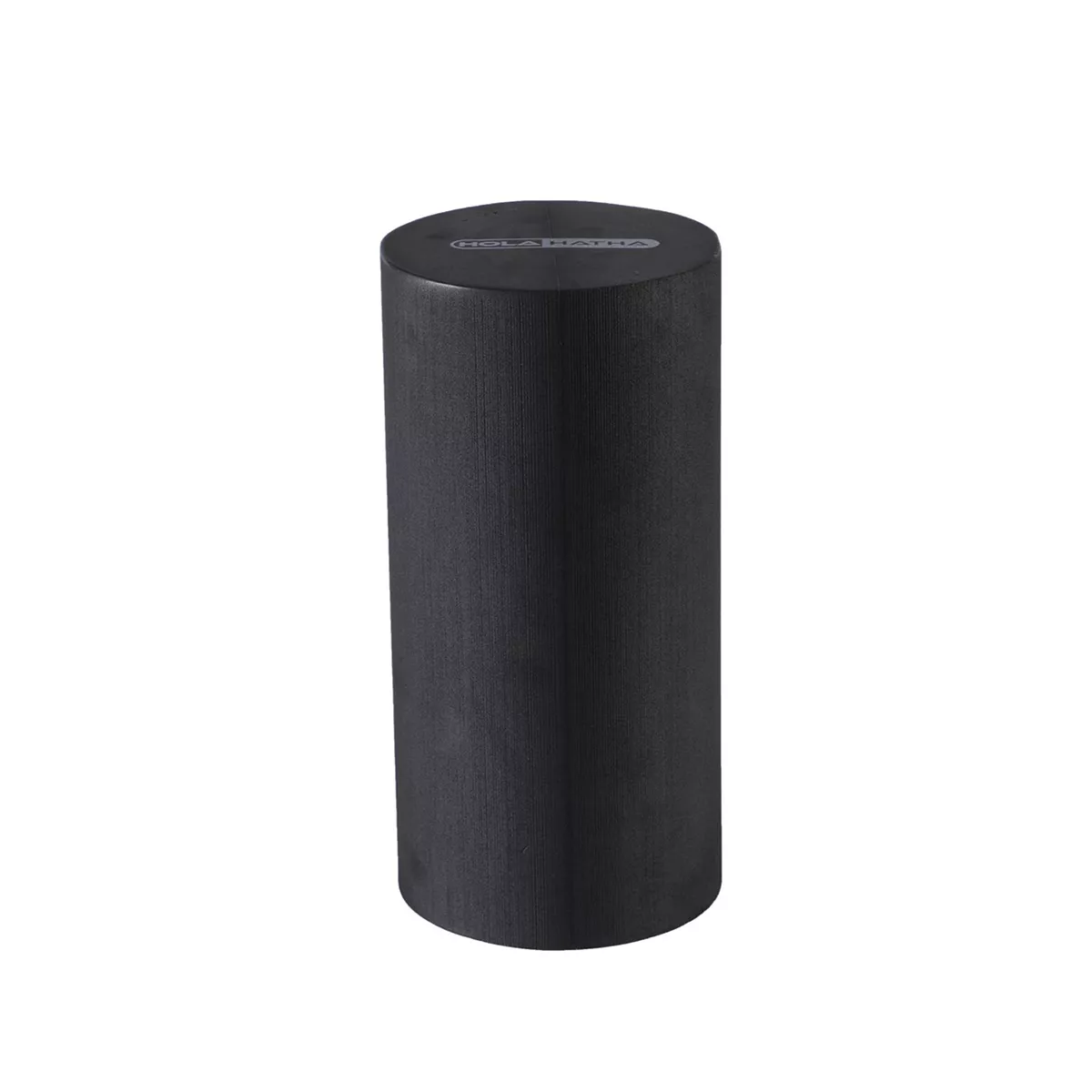 HolaHatha Portable Solid High Density EVA Foam Roller for Deep Tissue Back Massage, Calf Therapy, Glute Massaging, Back Pain, and Leg Recovery, Black