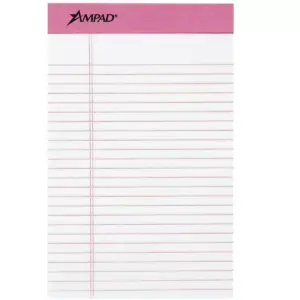 Ampad Writing Pad Jr. Med. Ruled 50 Sht 6/PK 5