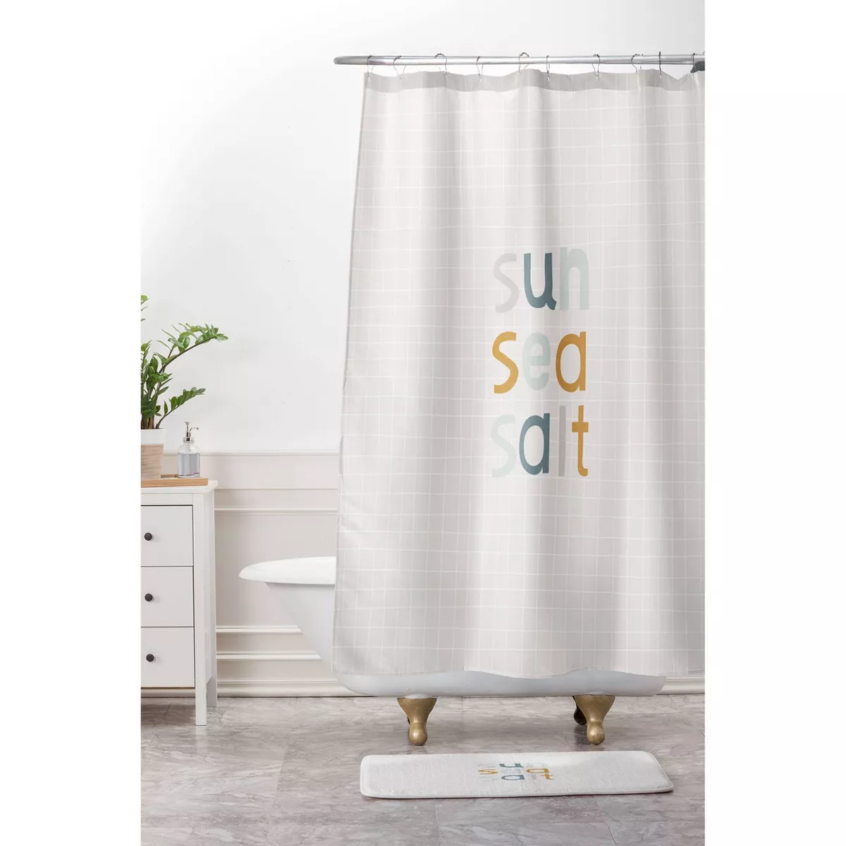 Iveta Abolina Coeur Neutral Memory Foam Bath Mat Blue - Deny Designs