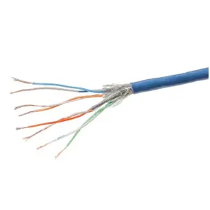 Monoprice Cat7 Ethernet Patch Cable - 5 Feet - Blue | Network Internet Cord - Flexboot RJ45 Stranded 600Mhz S/FTP CMX Pure Bare Copper Wire 26AWG -