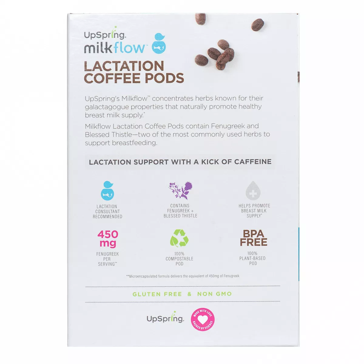 UpSpring Milkflow Herbal Supplements Lactation Coffee Pods