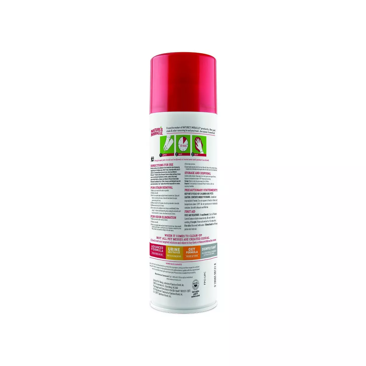 Nature's Miracle Dog Stain and Odor Remover Foam 17.5oz