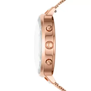 Fossil Hybrid Smartwatch HR Charter 42mm - Rose Gold-Tone Stainless Steel Mesh