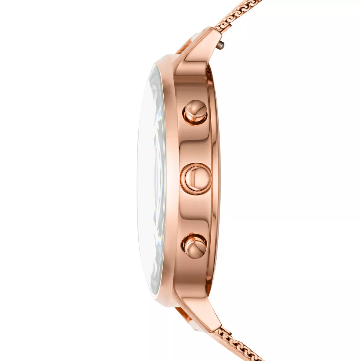 Fossil Hybrid Smartwatch HR Charter 42mm - Rose Gold-Tone Stainless Steel Mesh