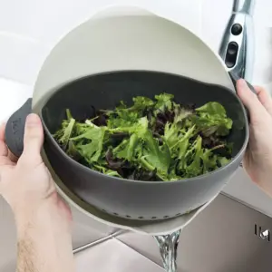 Tovolo 5qt Soak N' Strain Colander Charcoal