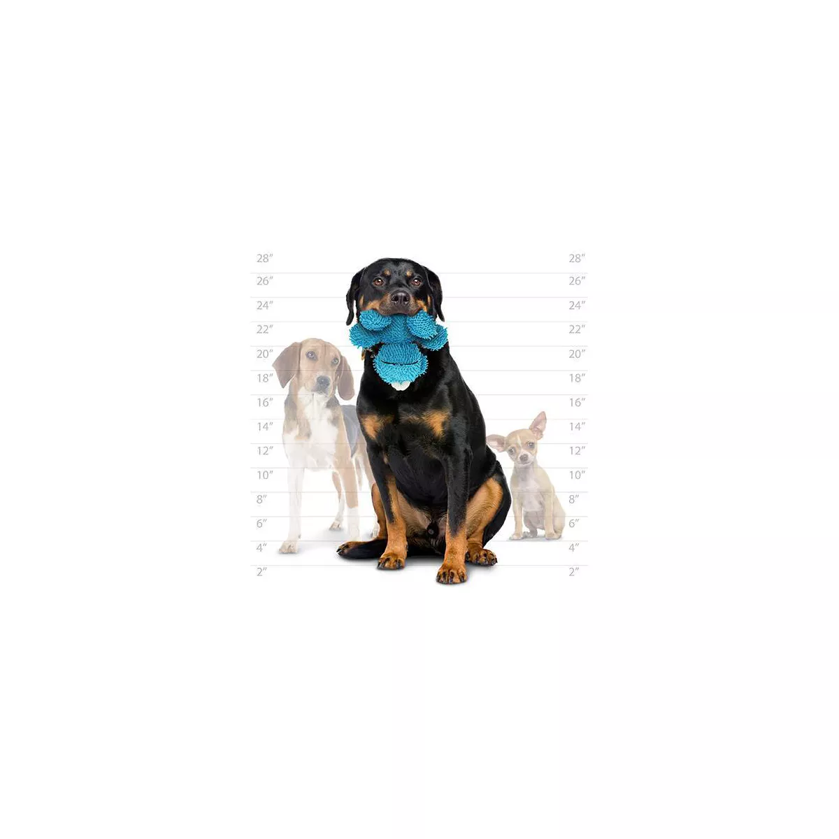 Tuffy Mighty Microfiber Ball Monster Dog Toy - M