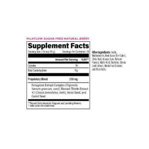 UpSpring Milkflow Sugar Free Berry Breastfeeding Supplement - 8.5oz