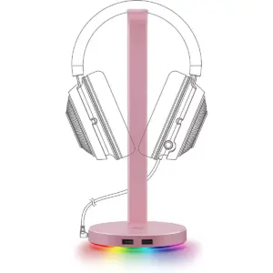 Razer Base Station V2 Chroma Headset Stand USB Hub Quartz