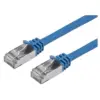 Monoprice Cat7 Ethernet Patch Cable - 5 Feet - Blue | Network Internet Cord - Flexboot RJ45 Stranded 600Mhz S/FTP CMX Pure Bare Copper Wire 26AWG -