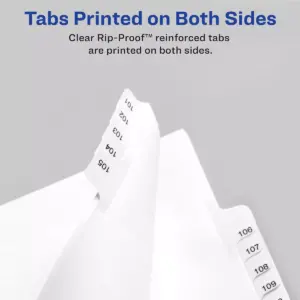 Avery Allstate-Style Legal Exhibit Side Tab Dividers 25-Tab 76-100 Letter White 01704