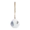 DEMDACO Chickadee and Pinecone Bird Feeder White