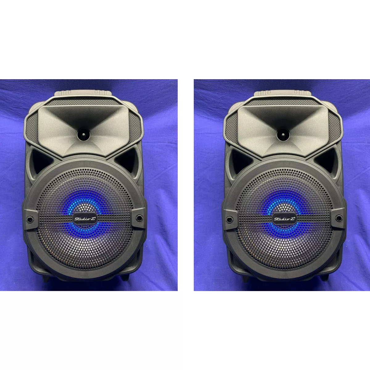 Studio Z STZP-800 8-Inch Rechargeable Speaker Woofer with USB Music Stream (2 Pack)