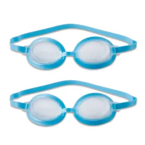 Summer Waves P10012303 12 Foot Wide Quick Set Inflatable Top Ring Kiddie Swimming Pool with Deep Sea Ocean Life Graphics and 3D Goggles, Blue