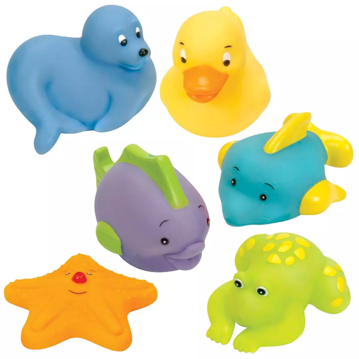 Battat My Bath Buddies Squeeze Toys - Set of 17