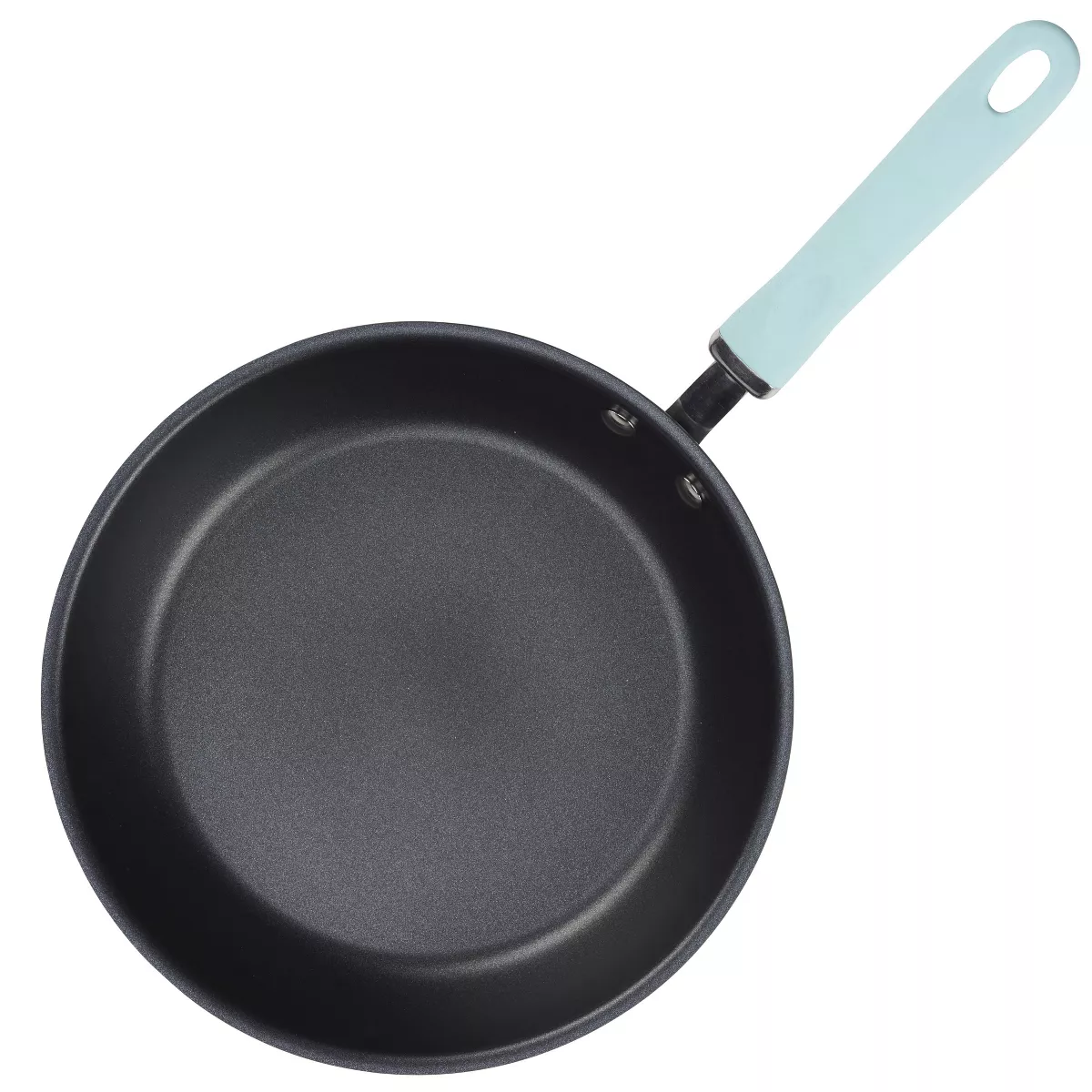 Rachael Ray Create Delicious 2pc Hard Anodized Aluminum Frying Pan Set Blue Handles