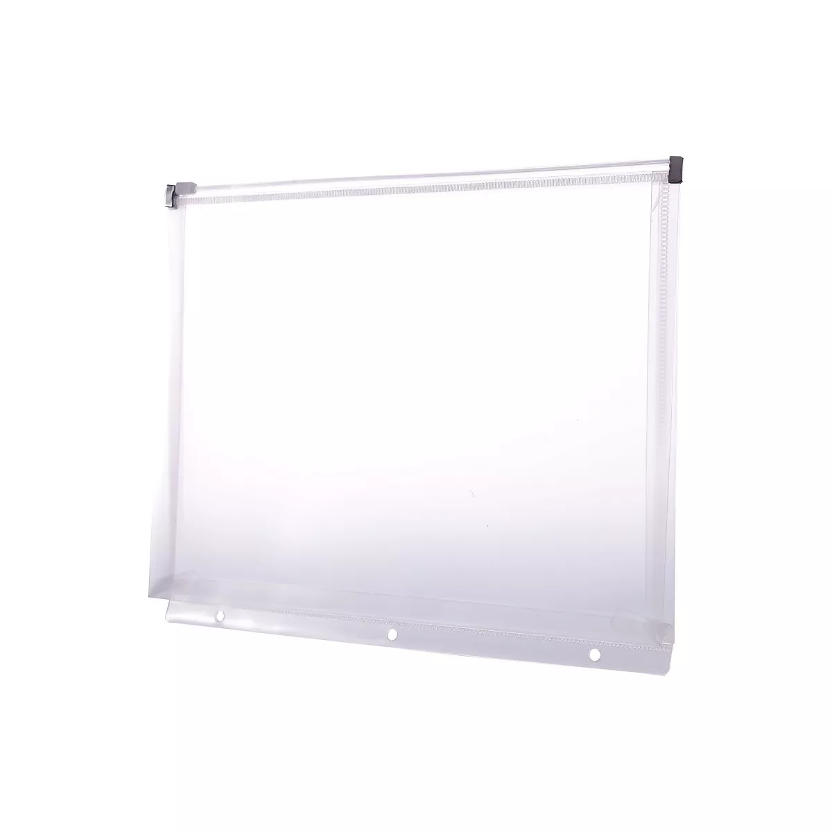 Staples Poly Zipper Pouch 3-Hole Punched Clear (26190) 862437