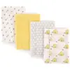 Hudson Baby Infant Cotton Flannel Burp Cloths 4pk, Bee, One Size